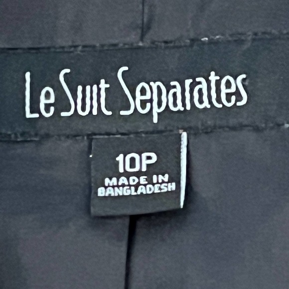 LE SUIT SEPARATES SINGLE BREASTED 3-BUTTON JACKET BLACK 10P PETITE NEW W/OUT TAG - Picture 10 of 13